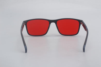 Gafas Estilo Cuadrado Blue Blocker Rojo