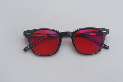 Gafas Estilo Redondo Blue Blocker Rojo