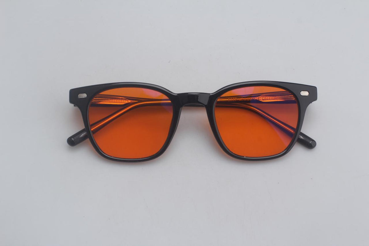 Gafas Estilo Redondo Blue Blocker Naranja