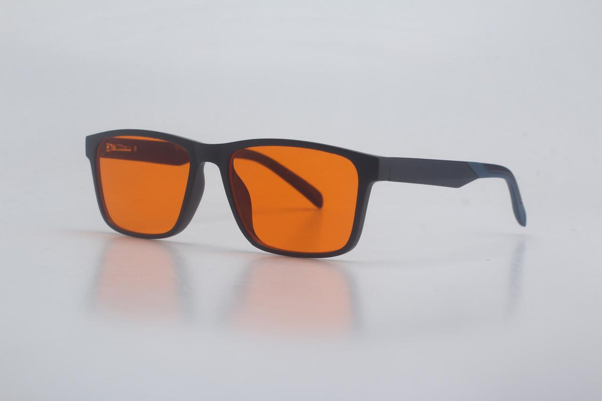 Gafas Estilo Cuadrado Blue Blocker Naranja