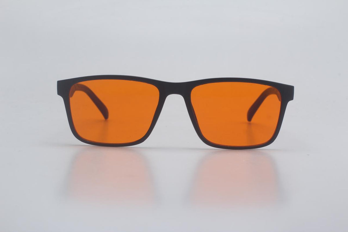 Gafas Estilo Cuadrado Blue Blocker Naranja